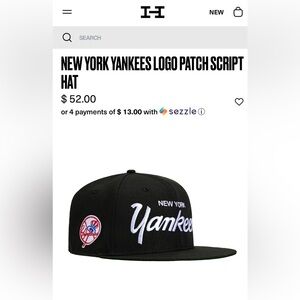 NEW YORK YANKEES LOGO PATCH SCRIPT HAT CLUB